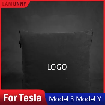 для Tesla Model Y 3 x S Автомобильные подушки, одеяла, спальные подушки двойного назначения, теплые одеяла, коралловый бархат