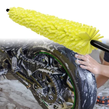 29 см губка щетка мотоцикл колесные диски омыватель авто колпаки мойка авто инструмент для очистки с ручкой велосипед грязь яма велосипедные аксессуары