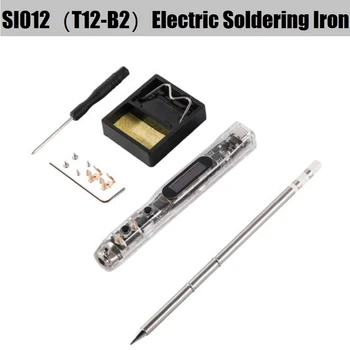 SI012 Портативный мини-электрический паяльник Умный светодиодный цифровой дисплей Регулируемая температура утюга Встроенный зуммер