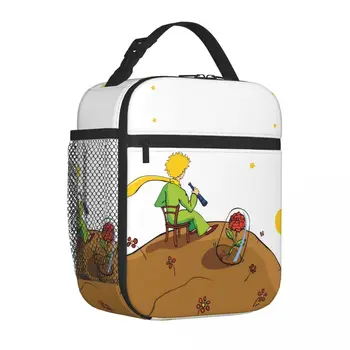 Планета Маленького принца Мультфильм Изолированные сумки для ланча Большой контейнер для еды Prince Fox Термосумка Тоут Ланч-бокс Сумка для еды для пикника